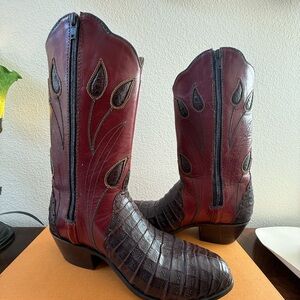 J.B. Hill Texas Custom Cattail Caiman Triad Boots Women 7–7.5 Exotic MSRP $3295